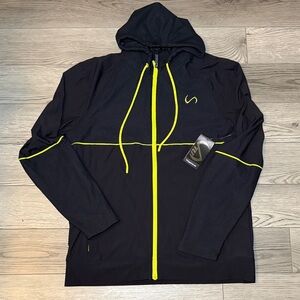 NEW! TLF Apparel Black and Neon Yellow Hoodie Men's Large